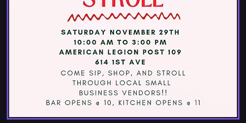 Holiday Sip, Shop, and Stroll