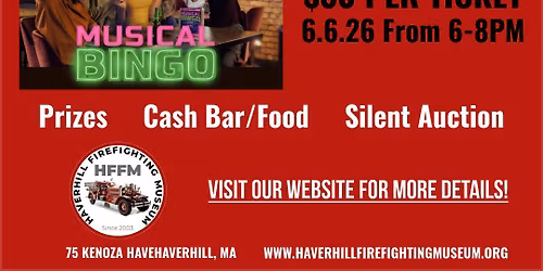 Cash Raffle & Musical Bingo Spring Fundraiser