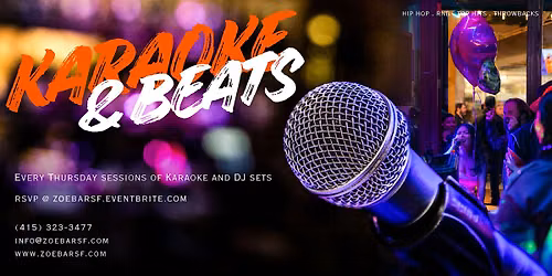 KARAOKE & BEATS:  BOGO Drink Special w\/ rsvp!