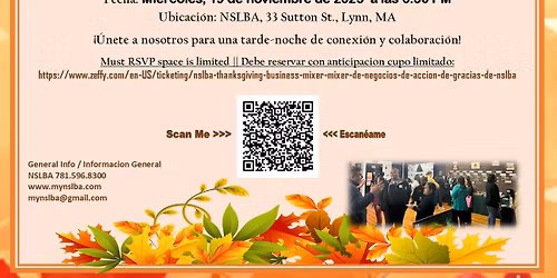 NSLBA Thanksgiving Mixer - Mixer de Negocios de Acci\u00f3n de Gracias de NSLBA