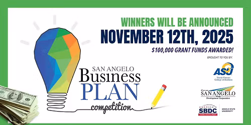 Winner Announcement of the San Angelo Business Plan Competition, 2025