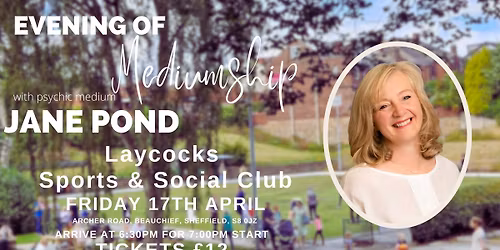 Evening of Mediumship Laycocks sports and social club
