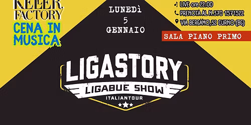 Cena in Musica con Ligastory - Tributo a Ligabue