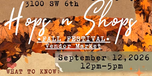 Hops N' Shops Fall Festival at Old Tascosa Brewery