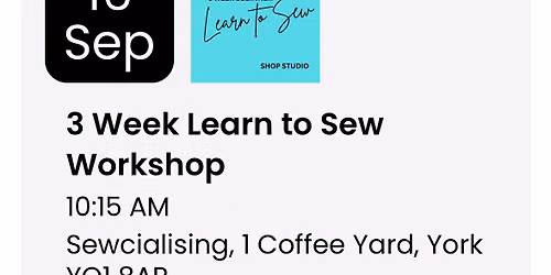 3 Week Learn to Sew Workshop