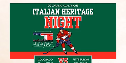 Italian Heritage Night with the Colorado Avalanche