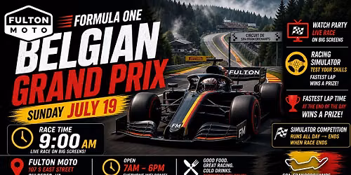 Formula 1 Watch Party and F1 Simulator