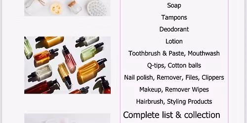 Toiletries Collection PROJECT for The Women's Resource Center