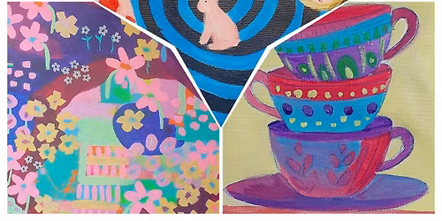 Whimsical Alice Collage Kids Art Workshop with Elizabeth Jaworski