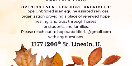 Farewell to Fall - Community Event at Hope Unbridled