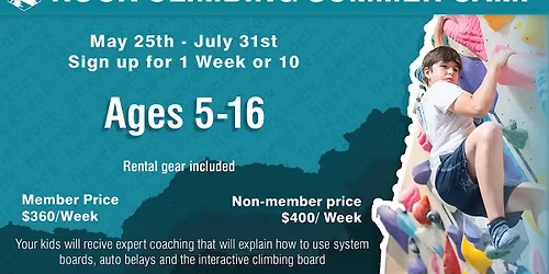 ROCK CLIMBING SUMMER CAMP Week #2