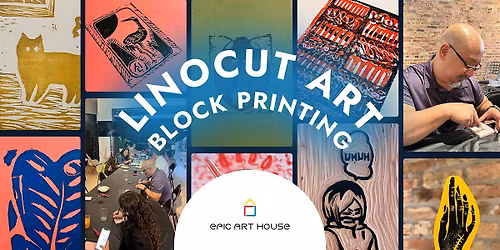 Linocut Block Printing Art Workshop