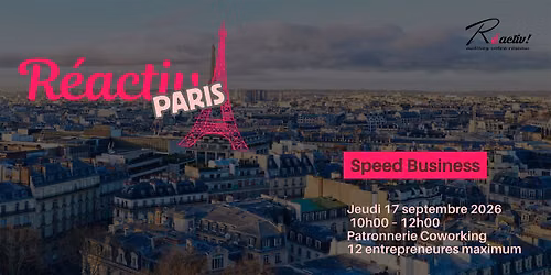 Speed Business R\u00e9activ Paris