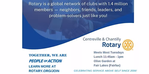 Lunch Meeting 5\/5: Centreville & Chantilly Rotary
