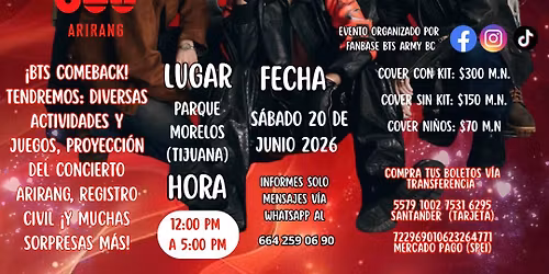 Festa 2026 fanbase BTS ARMY baja California oficial 
