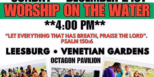 December \u2022 WORSHIP ON THE WATER w