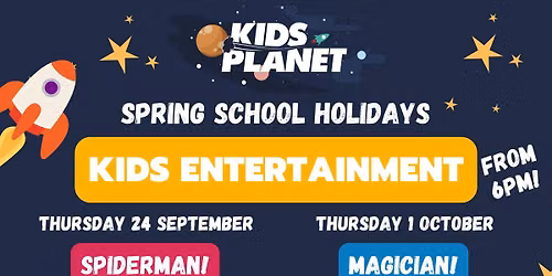 FREE SCHOOL HOLIDAYS KIDS ENTERTAINMENT | MAGICIAN & SPIDERMAN | GOLDEN POINT HOTEL