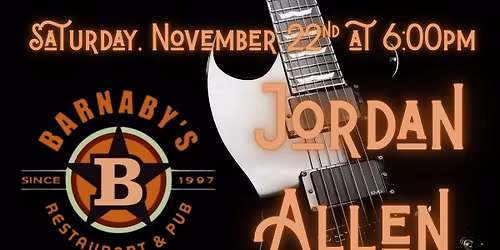 Jordan Allen at Barnaby's Pub Aston
