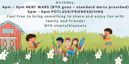 Nerf-Vember Friendsgiving Potluck in Memory of Saxon