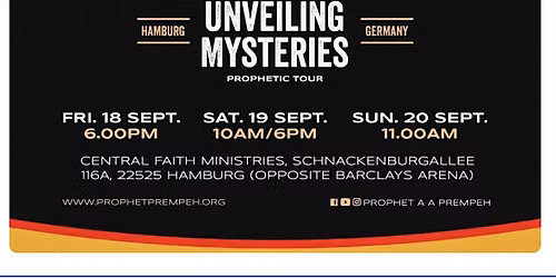 UNVEILING MYSTERIES" PROPHETIC TOUR, HAMBURG