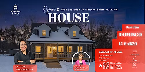 OPEN HOUSE en 5058 Shattalon Dr, Winston-Salem, NC 27106