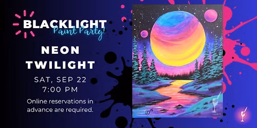 Blacklight Paint & Sip - Neon Twilight