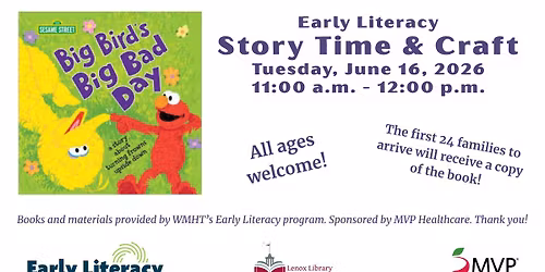 Early Literacy Story Time & Craft