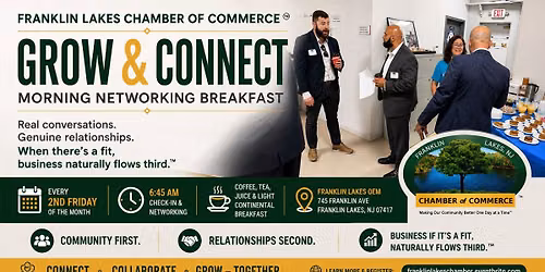 Franklin Lakes Monthly Grow & Connect Networking Breakfast