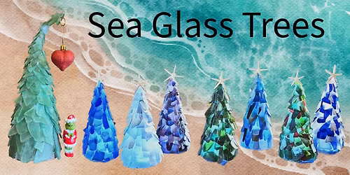 Fallston MD - 9" Sea Glass Tree (Grinch, Sea Turtles or Regular)