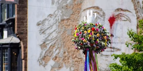 Great Western joins the Exeter Lammas Fair procession, with Exeter Morris and Glory of the West