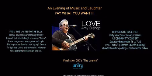 PAY WHAT YOU WANT CONCERT WITH AMY BISHOP