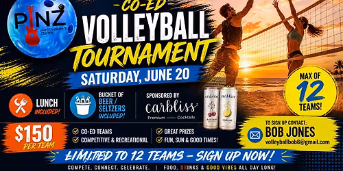 Co-Ed Team Sand Volleyball Tournney Sponsored by Carbliss