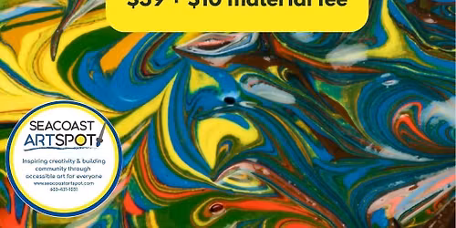 Turkish Water Marbling Workshop! $39 + $10 material fee