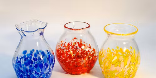 Blow this mini vase for your mini solid-formed flowers you created! Do both