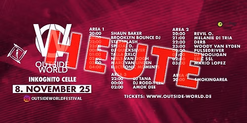 OUTSIDE WORLD FESTIVAL - CELLE - START: 20:00 UHR