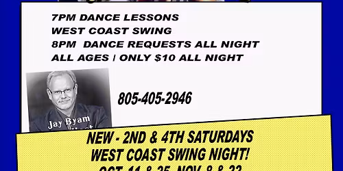 VENTURA  West Coast Swing 2ND & 4TH SATURDAY DANCE