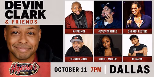 Devin Clark & Friends in Dallas Oct 11th @Hyena\u2019s! 5pm