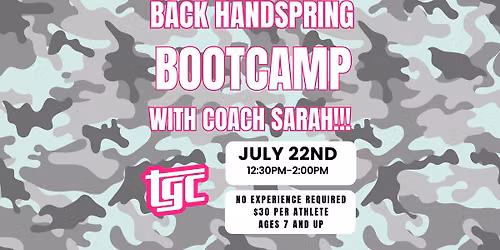 Back Handspring Bootcamp