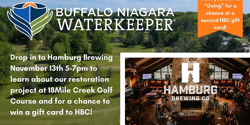Buffalo Niagara Waterkeeper Happy Hour at Hamburg Brewing