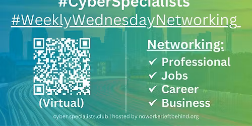 #CyberSpecialists Virtual Job\/Career\/Professional Networking #DC #IAD