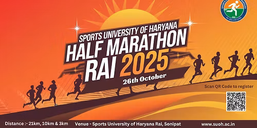 Sports University of Haryana Half Marathon Rai 2025
