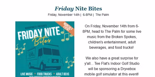 Friday Night Bites in Woodforest