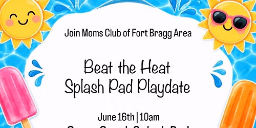 Beat the Heat Splash Pad Play date 