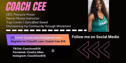 Trap Cardio with Coach Cee (Thursday Class)