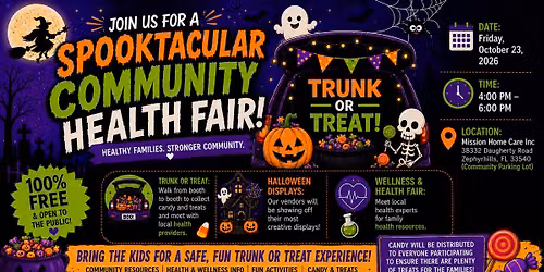 Spooktacular Trunk or Treat & Community Health Fair