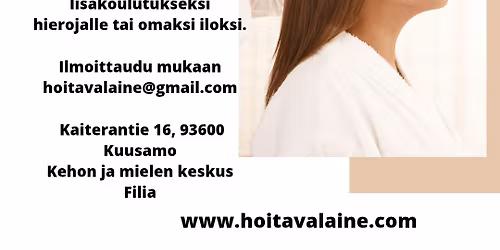 Intialainen p\u00e4\u00e4hieronta - kurssi KUUSAMO