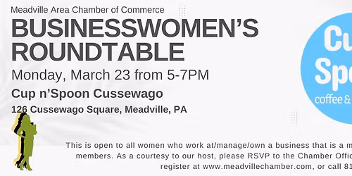 Businesswomen's Roundtable at Cup N'Spoon Cussewago Square