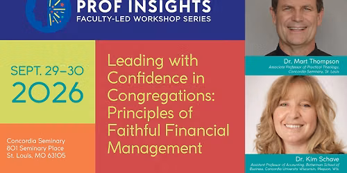 Leading with Confidence in Congregations: Principles of Faithful Financial Management