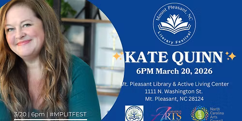 Kate Quinn at the Mt. Pleasant Literary Festival 2026
