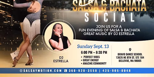 Sunday Sunset Salsa\/Bachata Social w\/DJ Estrella 